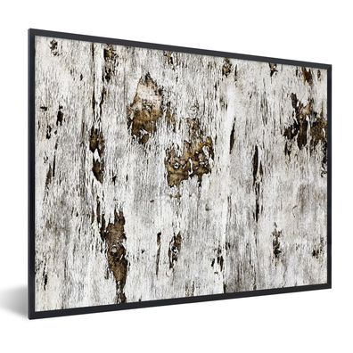 Poster Bilder - 40x30 cm Birke - Weiß - Holz (Gr. 40x30 cm)