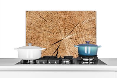 Spritzschutz Küchenrückwand - 70x50 cm Baumstamm - Baumringe - Holz (Gr. 70x50 cm)