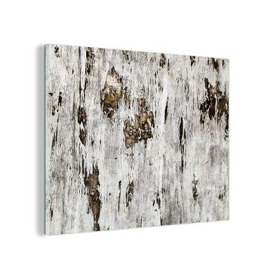 Glasbild Glasfoto Wandbild 80x60 cm Birke - Weiß - Holz (Gr. 80x60 cm)