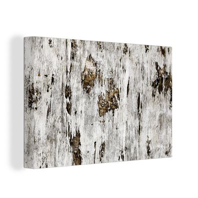 Leinwandbilder - Wanddeko 120x80 cm Birke - Weiß - Holz (Gr. 120x80 cm)