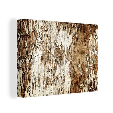 Leinwandbilder - Wanddeko 40x30 cm Holz - Rustikal - Baum (Gr. 40x30 cm)
