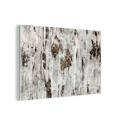 Glasbild Glasfoto Wandbild 90x60 cm Birke - Weiß - Holz (Gr. 90x60 cm)