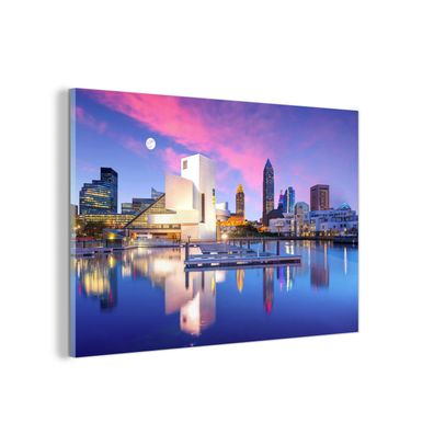 Glasbild Glasfoto Wandbild 60x40 cm Wasser - Architektur - Stadt - Luft