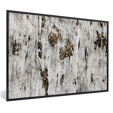 Poster Bilder - 120x80 cm Birke - Weiß - Holz (Gr. 120x80 cm)