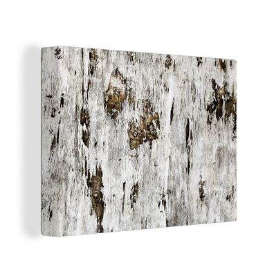Leinwandbilder - Wanddeko 40x30 cm Birke - Weiß - Holz (Gr. 40x30 cm)