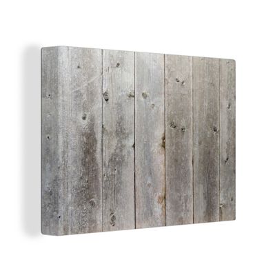 Leinwandbilder - Wanddeko 120x90 cm Regale - Grau - Holz (Gr. 120x90 cm)
