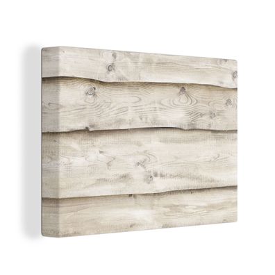 Leinwandbilder - Wanddeko 120x90 cm Weiß - Regale - Holz - Birke (Gr. 120x90 cm)