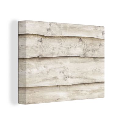 Leinwandbilder - Wanddeko 80x60 cm Weiß - Regale - Holz - Birke (Gr. 80x60 cm)