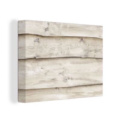 Leinwandbilder - Wanddeko 80x60 cm Weiß - Regale - Holz - Birke (Gr. 80x60 cm)