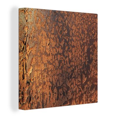 Leinwandbilder - Wanddeko 90x90 cm Retro - Stahl - Metalle - Rost (Gr. 90x90 cm)