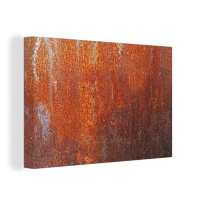 Leinwandbilder - Wanddeko 120x80 cm Vintage - Rost - Metall (Gr. 120x80 cm)