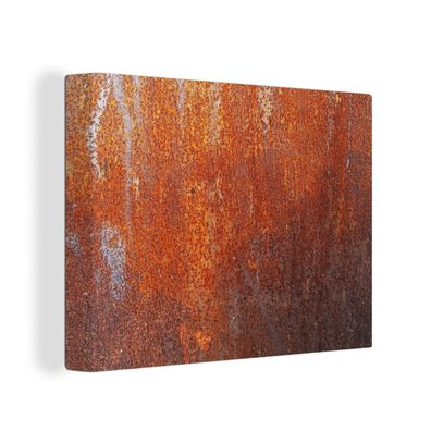 Leinwandbilder - Wanddeko 80x60 cm Vintage - Rost - Metall (Gr. 80x60 cm)