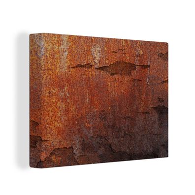 Leinwandbilder - Wanddeko 40x30 cm Rost - Vintage - Stahl (Gr. 40x30 cm)