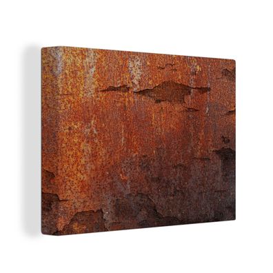 Leinwandbilder - Wanddeko 120x90 cm Rost - Vintage - Stahl (Gr. 120x90 cm)