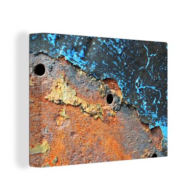 Leinwandbilder - Wanddeko 40x30 cm Rost - Retro - Metall (Gr. 40x30 cm)