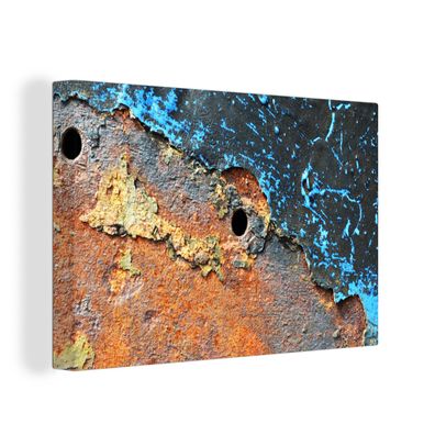 Leinwandbilder - Wanddeko 30x20 cm Rost - Retro - Metall (Gr. 30x20 cm)