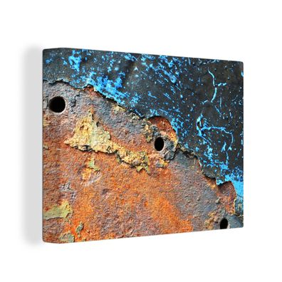 Leinwandbilder - Wanddeko 40x30 cm Rost - Retro - Metall (Gr. 40x30 cm)