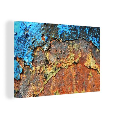 Leinwandbilder - Wanddeko 30x20 cm Rost - Metall - Eisen - Industrie (Gr. 30x20 cm)