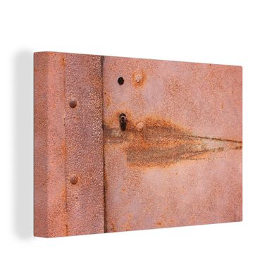 Leinwandbilder - Wanddeko 30x20 cm Metall - Rost - Industrie (Gr. 30x20 cm)