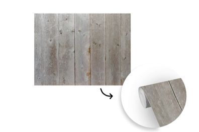 Tapete Fototapete - 375x300 cm Regale - Grau - Holz (Gr. 375x300 cm)