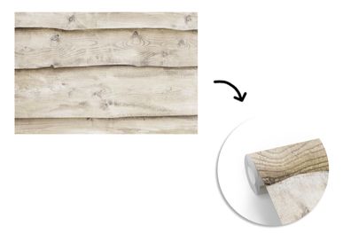 Tapete Fototapete - 435x260 cm Weiß - Regale - Holz - Birke (Gr. 435x260 cm)