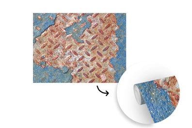 Tapete Fototapete - 375x280 cm Rost - Diamantplatte - Beton (Gr. 375x280 cm)