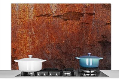 Spritzschutz Küchenrückwand - 120x80 cm Rost - Vintage - Stahl (Gr. 120x80 cm)