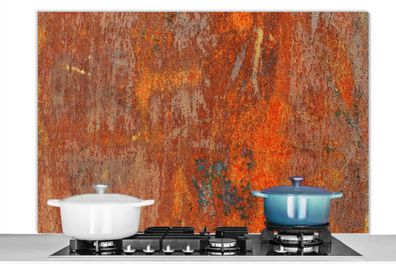 Spritzschutz Küchenrückwand - 120x80 cm Rost - Industriell - Stahl (Gr. 120x80 cm)