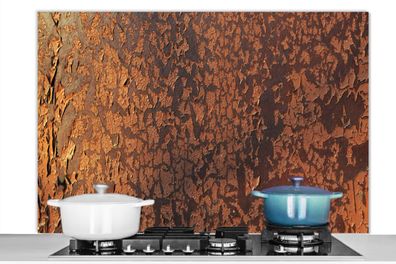 Spritzschutz Küchenrückwand - 120x80 cm Retro - Stahl - Metalle - Rost