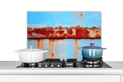 Spritzschutz Küchenrückwand - 60x40 cm Metalle - Rost - Vintage - Stahl