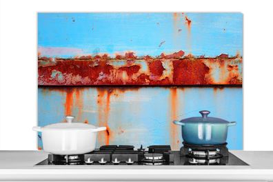 Spritzschutz Küchenrückwand - 100x65 cm Metalle - Rost - Vintage - Stahl