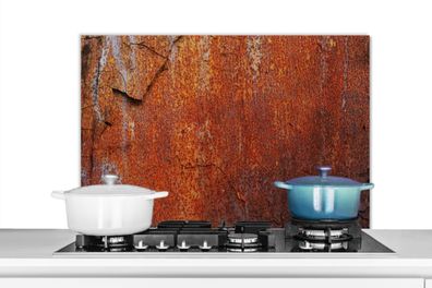 Spritzschutz Küchenrückwand - 90x60 cm Industriell - Stahl - Rost (Gr. 90x60 cm)