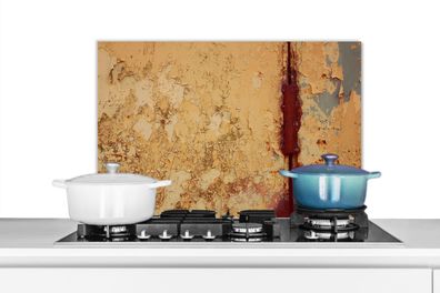 Spritzschutz Küchenrückwand - 70x50 cm Industriell - Rost - Stahl - Eisen