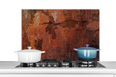 Spritzschutz Küchenrückwand - 90x60 cm Retro - Rost - Eisen (Gr. 90x60 cm)