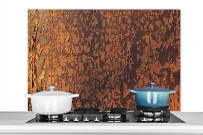 Spritzschutz Küchenrückwand - 100x65 cm Retro - Stahl - Metalle - Rost