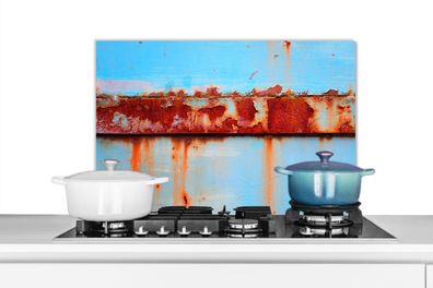 Spritzschutz Küchenrückwand - 70x50 cm Metalle - Rost - Vintage - Stahl