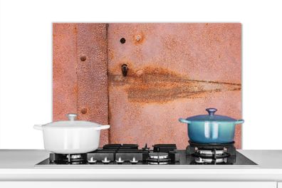 Spritzschutz Küchenrückwand - 90x60 cm Metall - Rost - Industrie (Gr. 90x60 cm)