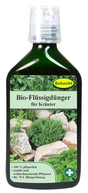 Schacht Bio-Flüssigdünger für Kräuter 350 ml Flasche 100% pflanzlich mit Squeeze