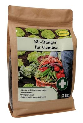 Schacht Bio-Dünger speziell für Gemüse 2 Kg Packung inkl. Messbecher Düngegranul