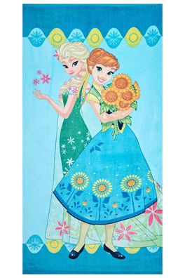Disney Frozen Handtuch Anna und Elsa grün 70 x 140 cm, 100% Baumwolle