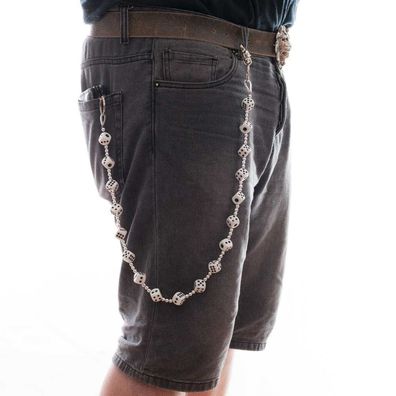 Gambler Würfel Rockabilly Geldbeutelkette