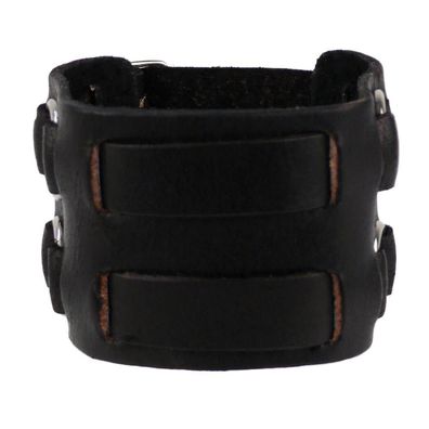Rock Daddy Lederarmband mit Metallschnallen