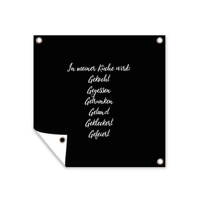Outdoor-Poster Gartenposter 100x100 cm Zitate - Sprichwörter - Koch - Koch