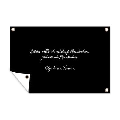 Outdoor-Poster Gartenposter 60x40 cm Sprichwörter - Pfannkuchenliebhaber - Folge dei
