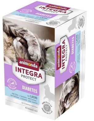 animonda ¦ Integra Protect - Diabetes - Lachs - 16 x 100g ¦ Diät-Nassfutter für ...