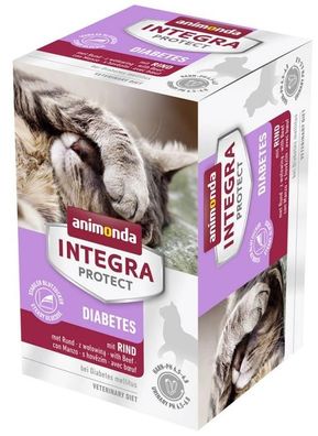 animonda ¦ Integra Protect - Diabetes - Rind - 16 x 100g ¦ Diät-Nassfutter für ...