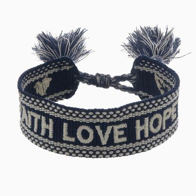 Armband - Textil - FAITH LOVE HOPE