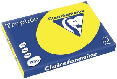 Clairefontaine Trophée 1382C Kanariengelb 120g/ m² DIN-A3 - 250 Blatt