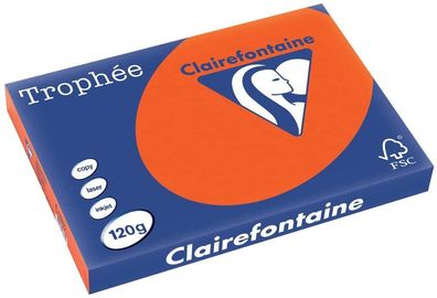 Clairefontaine Trophée Color 1377C Ziegelrot 120g/ m² DIN-A3 - 250 Blatt