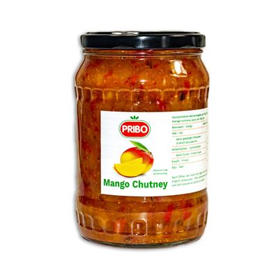 HYMOR MANGO-CHUTNEY 745g Glas fruchtig süße Sauce von PRIBO Würzen Fleisch Fisch Reis